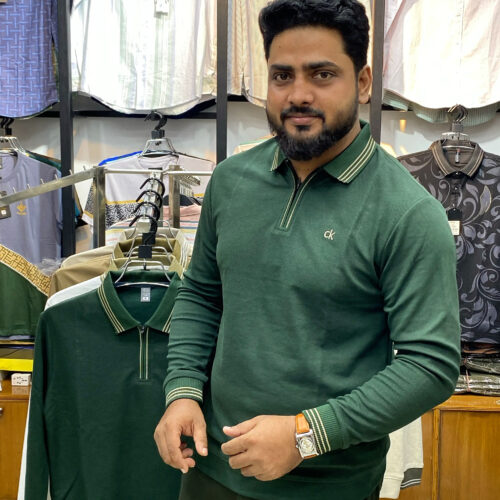 Premium Soft Fleece Old Money  Green zip