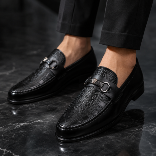 Men's Casual tassels King Black Shoes