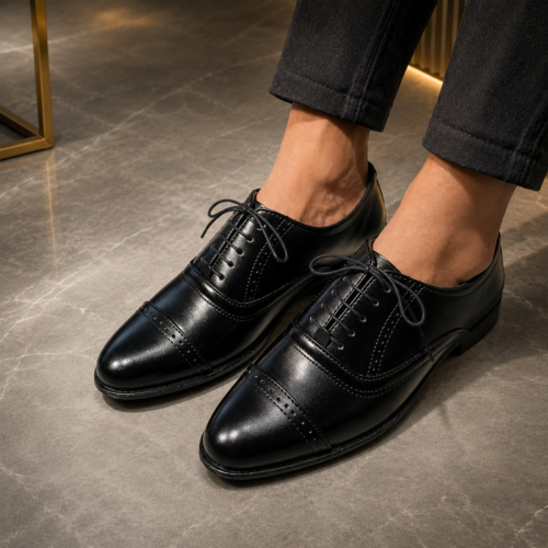 Men's Formal Oxford Shoes Black A-D Beni 003