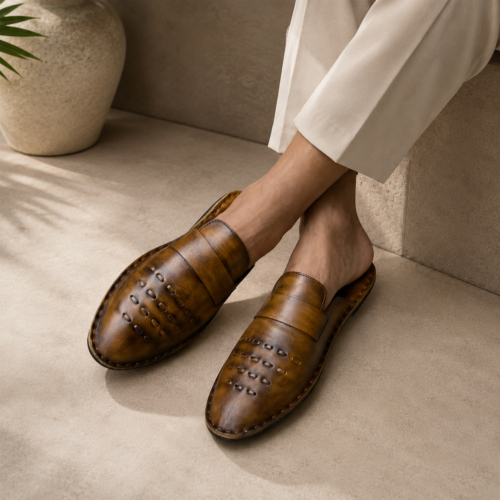 Genuine leather Half Shoes Beni Strap Master